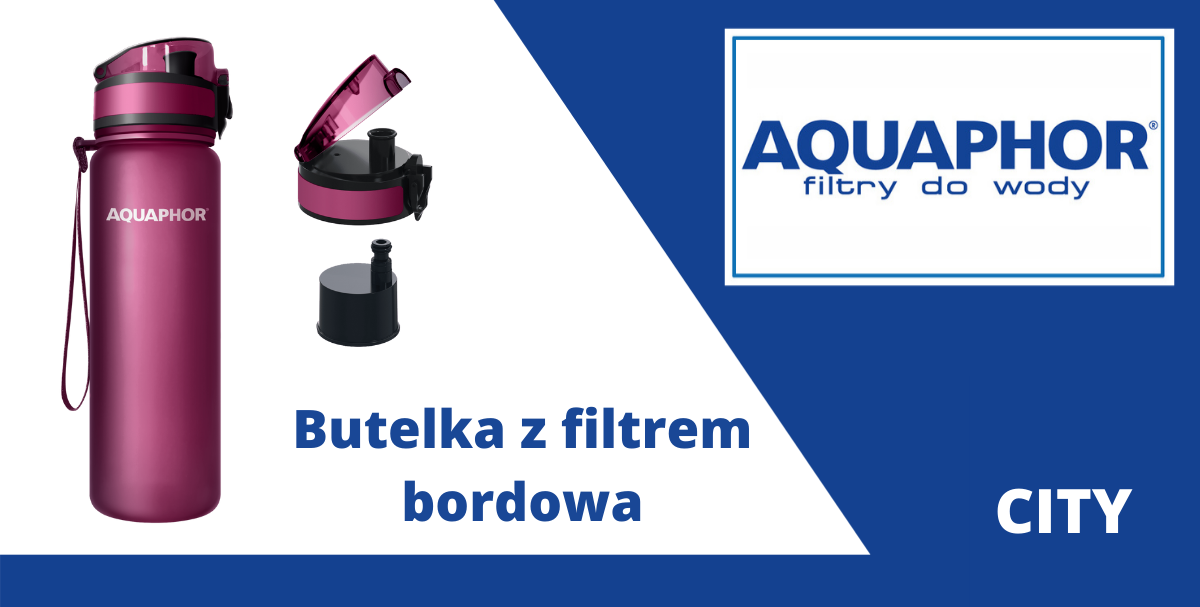 aquaphor city butelka z filtrem bordowa